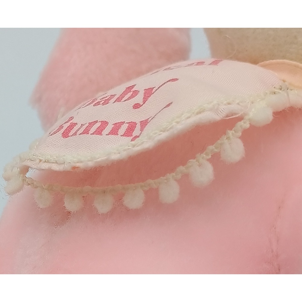 10" Knickerbocker Pink Musical Baby Bunny Rabbit B1 - Picture 6 of 6